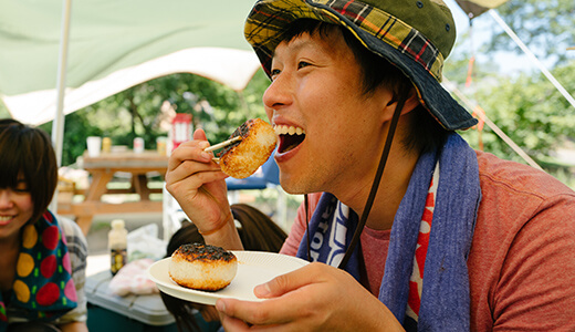キャンプでのひとコマ